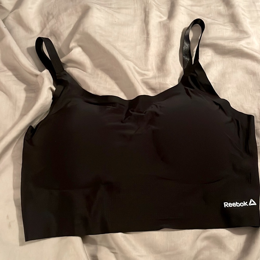 Black reebok swim top